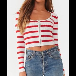 Forever 21 crop top, zipper in front